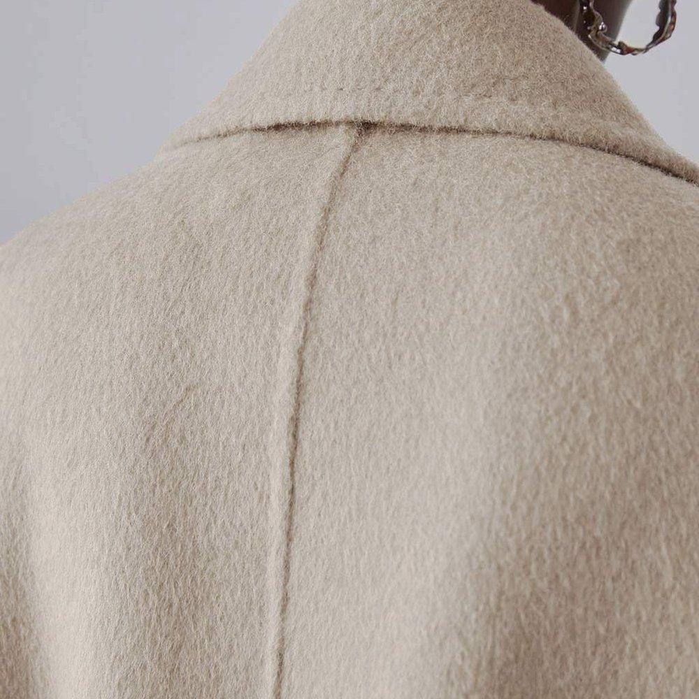 BNWOT | SILK MAISON Patch Pockets Oversized Wool Coat - Picture 6 of 6